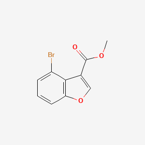 molecular formula C10H7BrO3 B15235522 Methyl 4-bromobenzofuran-3-carboxylate 