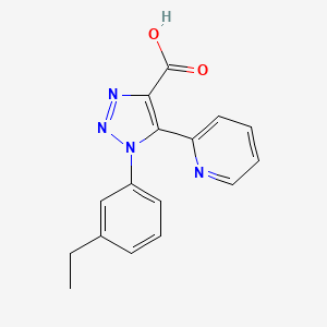 molecular formula C16H14N4O2 B1523555 1-(3-乙基苯基)-5-(吡啶-2-基)-1H-1,2,3-三唑-4-羧酸 CAS No. 1351779-49-1