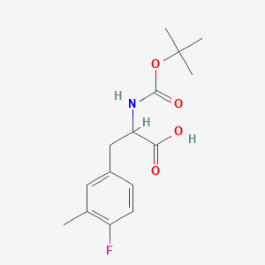 molecular formula C15H20FNO4 B15235585 2-((Tert-butoxycarbonyl)amino)-3-(4-fluoro-3-methylphenyl)propanoic acid 