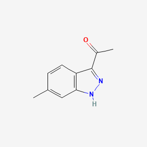 molecular formula C10H10N2O B15235607 1-(6-Methyl-1H-indazol-3-YL)ethanone CAS No. 4498-75-3