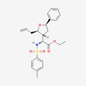 Ethyl (R)-2-((2R,3R,5R)-2-allyl-5-phenyltetrahydrofuran-3-YL)-2-((4-methylphenyl)sulfonamido)acetate