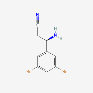 (3R)-3-Amino-3-(3,5-dibromophenyl)propanenitrile