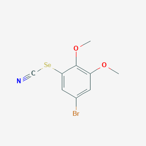 molecular formula C9H8BrNO2Se B15235669 5-Bromo-1,2-dimethoxy-3-selenocyanatobenzene 