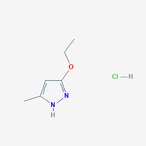 molecular formula C6H11ClN2O B1523571 5-Ethoxy-3-methyl-1H-pyrazole hydrochloride CAS No. 1263988-40-4