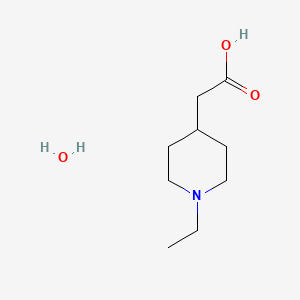 molecular formula C9H19NO3 B1523572 (1-乙基-4-哌啶基)乙酸水合物 CAS No. 1262774-36-6