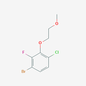 molecular formula C9H9BrClFO2 B15235726 1-Bromo-4-chloro-2-fluoro-3-(2-methoxyethoxy)benzene CAS No. 943830-18-0