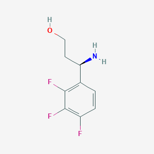 molecular formula C9H10F3NO B15235732 (3R)-3-Amino-3-(2,3,4-trifluorophenyl)propan-1-OL 