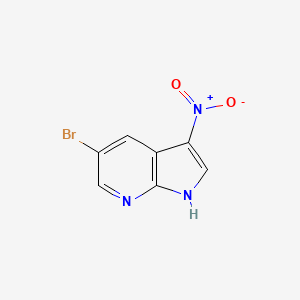 molecular formula C7H4BrN3O2 B1523575 5-Bromo-3-nitro-1H-pyrrolo[2,3-b]pyridine CAS No. 507462-26-2
