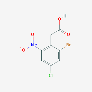 molecular formula C8H5BrClNO4 B1523577 (2-Bromo-4-chloro-6-nitrophenyl)acetic acid CAS No. 1082040-47-8