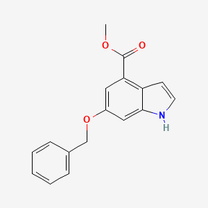 molecular formula C17H15NO3 B15235781 Methyl 6-(benzyloxy)-1H-indole-4-carboxylate 