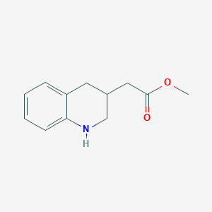 molecular formula C12H15NO2 B15235785 Methyl 2-(1,2,3,4-tetrahydroquinolin-3-YL)acetate 