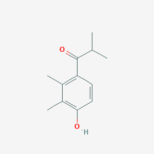 molecular formula C12H16O2 B15235791 1-(4-Hydroxy-2,3-dimethylphenyl)-2-methylpropan-1-one 