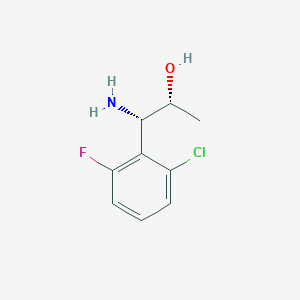 molecular formula C9H11ClFNO B15235793 (1S,2R)-1-Amino-1-(6-chloro-2-fluorophenyl)propan-2-OL 