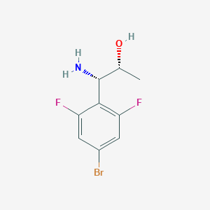 molecular formula C9H10BrF2NO B15235808 (1S,2R)-1-Amino-1-(4-bromo-2,6-difluorophenyl)propan-2-OL 