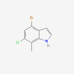 molecular formula C9H7BrClN B1523581 4-bromo-6-chloro-7-methyl-1H-indole CAS No. 1082040-80-9