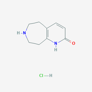 molecular formula C9H13ClN2O B15235810 6,7,8,9-Tetrahydro-5H-pyrido[2,3-D]azepin-2-OL hcl 