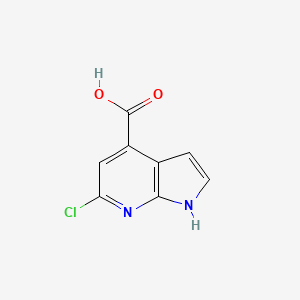 molecular formula C8H5ClN2O2 B1523582 6-chloro-1H-pyrrolo[2,3-b]pyridine-4-carboxylic acid CAS No. 1167056-92-9