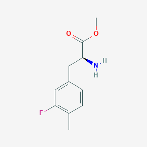 molecular formula C11H14FNO2 B15235847 Methyl(S)-2-amino-3-(3-fluoro-4-methylphenyl)propanoatehcl 