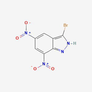 molecular formula C7H3BrN4O4 B1523585 3-Bromo-5,7-dinitro-1H-indazole CAS No. 1082040-56-9