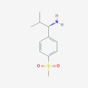 (S)-2-Methyl-1-(4-(methylsulfonyl)phenyl)propan-1-aminehcl