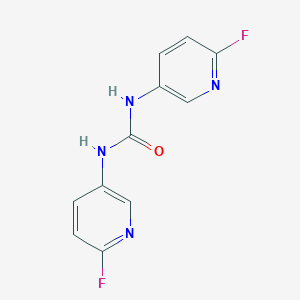 molecular formula C11H8F2N4O B15235883 1,3-Bis(6-fluoropyridin-3-YL)urea 