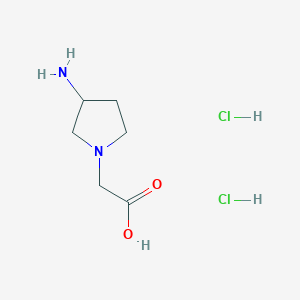molecular formula C6H14Cl2N2O2 B1523589 2-(3-氨基吡咯烷-1-基)乙酸二盐酸盐 CAS No. 1187926-97-1
