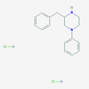 molecular formula C17H22Cl2N2 B1523590 3-Benzyl-1-phenyl-piperazine dihydrochloride CAS No. 1187929-13-0