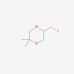 molecular formula C7H13IO2 B15235908 5-(Iodomethyl)-2,2-dimethyl-1,4-dioxane CAS No. 1269755-08-9