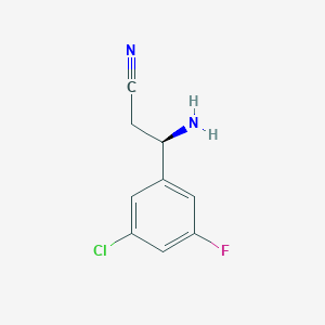 (3R)-3-Amino-3-(5-chloro-3-fluorophenyl)propanenitrile