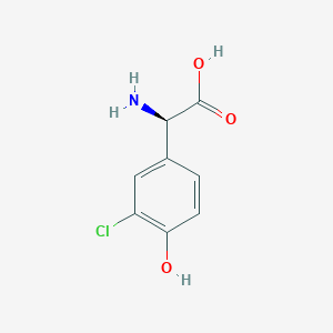 molecular formula C8H8ClNO3 B15235974 (2R)-amino(3-chloro-4-hydroxyphenyl)ethanoic acid 