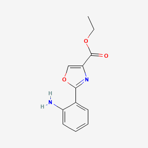 molecular formula C12H12N2O3 B1523598 Ethyl 2-(2-aminophenyl)-1,3-oxazole-4-carboxylate CAS No. 885274-55-5