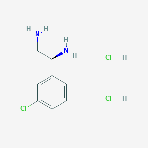 molecular formula C8H13Cl3N2 B15236036 (1S)-1-(3-Chlorophenyl)ethane-1,2-diamine 2hcl 