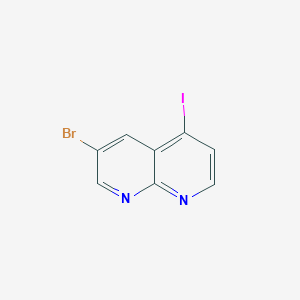 molecular formula C8H4BrIN2 B15236069 3-Bromo-5-iodo-1,8-naphthyridine CAS No. 1679345-58-4