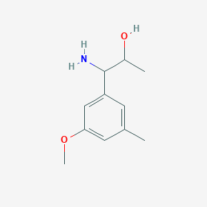 molecular formula C11H17NO2 B15236075 1-Amino-1-(3-methoxy-5-methylphenyl)propan-2-OL 