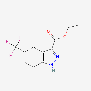 Ethyl 5-(trifluoromethyl)-4,5,6,7-tetrahydro-1H-indazole-3-carboxylate