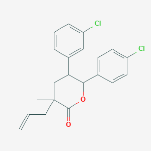 3-allyl-5-(3-chlorophenyl)-6-(4-chlorophenyl)-3-methyltetrahydro-2H-pyran-2-one