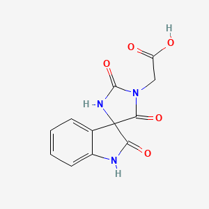 molecular formula C12H9N3O5 B15236116 2-(2,2',5-Trioxospiro[imidazolidine-4,3'-indolin]-1-YL)acetic acid 