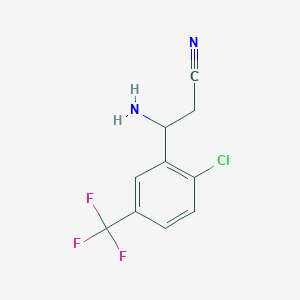 3-Amino-3-[2-chloro-5-(trifluoromethyl)phenyl]propanenitrile