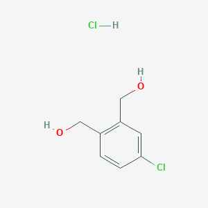 molecular formula C8H10Cl2O2 B15236135 (4-Chloro-1,2-phenylene)dimethanol hcl 