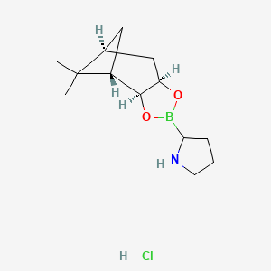 2-[(1S,2S,6R,8S)-9,9-dimethyl-3,5-dioxa-4-boratricyclo[6.1.1.02,6]decan-4-yl]pyrrolidine;hydrochloride