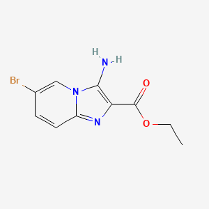 molecular formula C10H10BrN3O2 B15236175 Ethyl 3-amino-6-bromoimidazo[1,2-A]pyridine-2-carboxylate 