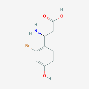 (3R)-3-Amino-3-(2-bromo-4-hydroxyphenyl)propanoic acid