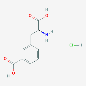 molecular formula C10H12ClNO4 B15236186 (R)-3-(2-Amino-2-carboxyethyl)benzoic acid hcl 