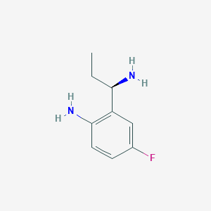 molecular formula C9H13FN2 B15236189 (R)-2-(1-Aminopropyl)-4-fluoroaniline2hcl 