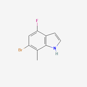 molecular formula C9H7BrFN B1523620 6-溴-4-氟-7-甲基-1H-吲哚 CAS No. 1167056-57-6