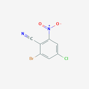 molecular formula C7H2BrClN2O2 B1523621 2-溴-4-氯-6-硝基苯甲腈 CAS No. 1082042-23-6