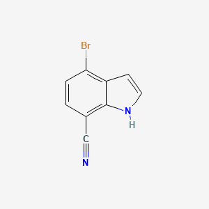 molecular formula C9H5BrN2 B1523622 4-Bromo-1h-indole-7-carbonitrile CAS No. 1167055-46-0