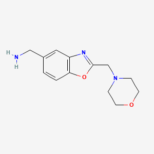 molecular formula C13H17N3O2 B15236241 (2-(Morpholinomethyl)benzo[D]oxazol-5-YL)methanamine 