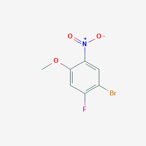 molecular formula C7H5BrFNO3 B1523625 1-溴-2-氟-4-甲氧基-5-硝基苯 CAS No. 1352244-77-9