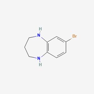 molecular formula C9H11BrN2 B15236252 7-Bromo-2,3,4,5-tetrahydro-1H-benzo[B][1,4]diazepine 